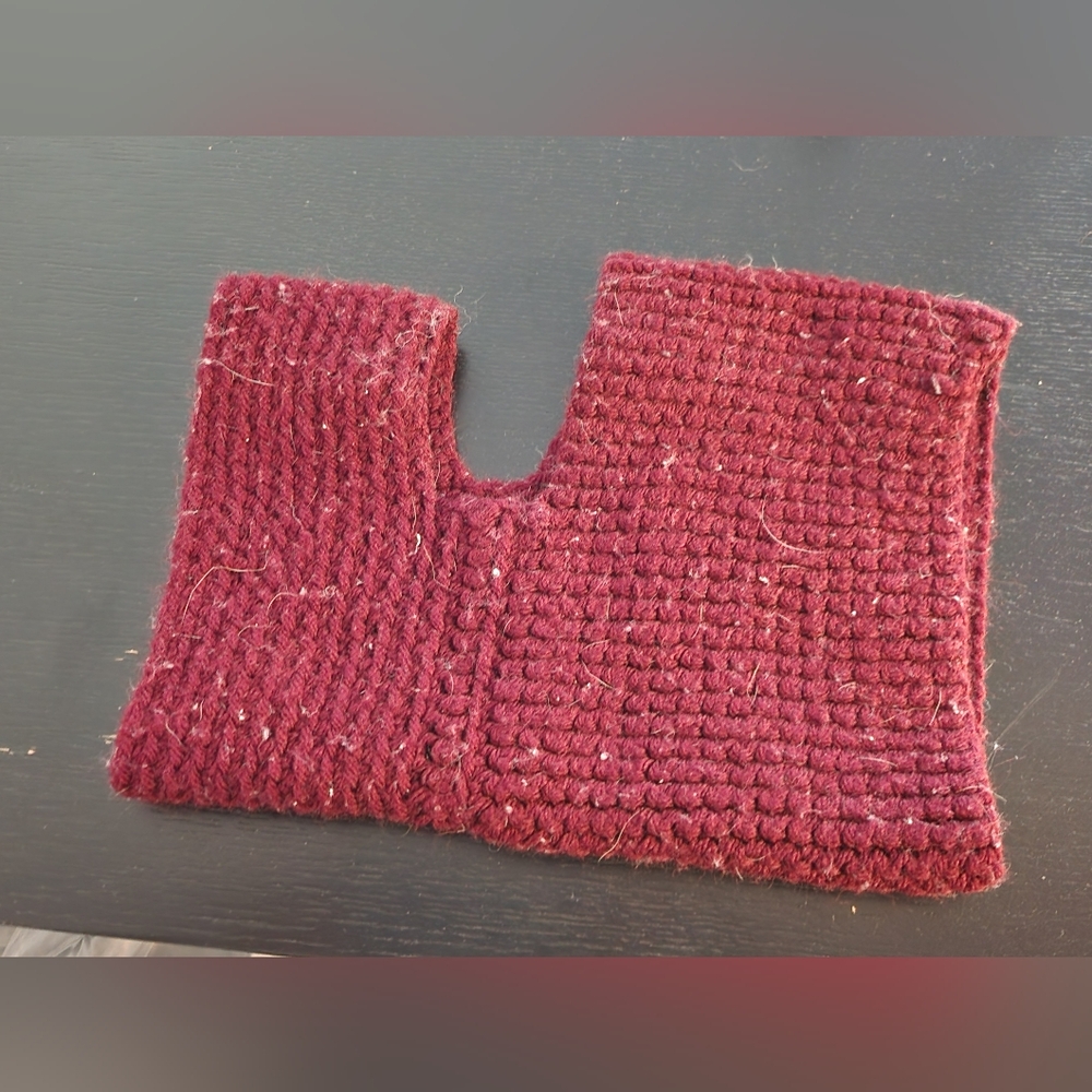 Handcrafted Burgundy Knit Dog Sweater